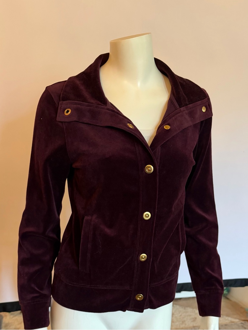 Velour Jones New York Snap Jacket Sz PP